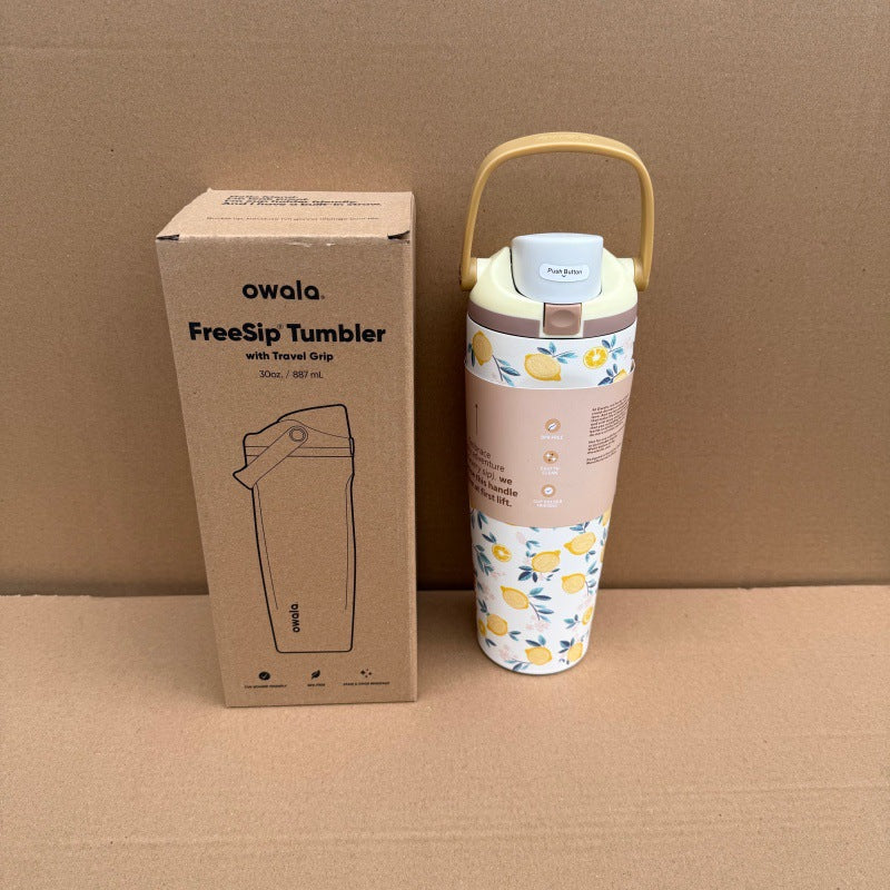 Owala Stainless Steel Water Bottle Lemon