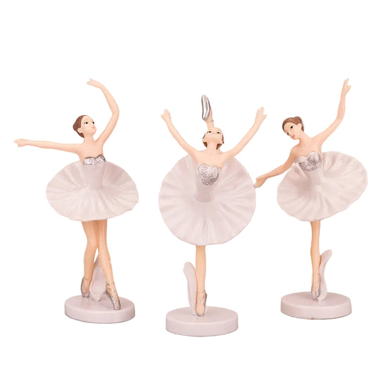 3 PCS Fairy Garden Figurines Ballet Girls