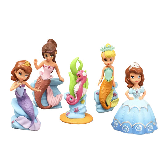 5PCS Mermaids Miniature Fairy Garden Figurine – Resin Decoration for Indoor & Outdoor Fairy Gardens