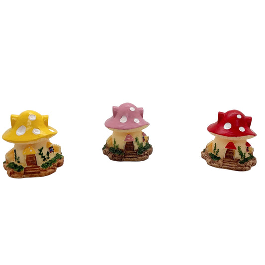 Mushroom House Resin Miniature Fairy House Decoration for Fairy Gardens