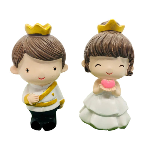 Princess And Prince Miniature Fairy Garden Figurine – Resin Decoration for Indoor & Outdoor Fairy Gardens