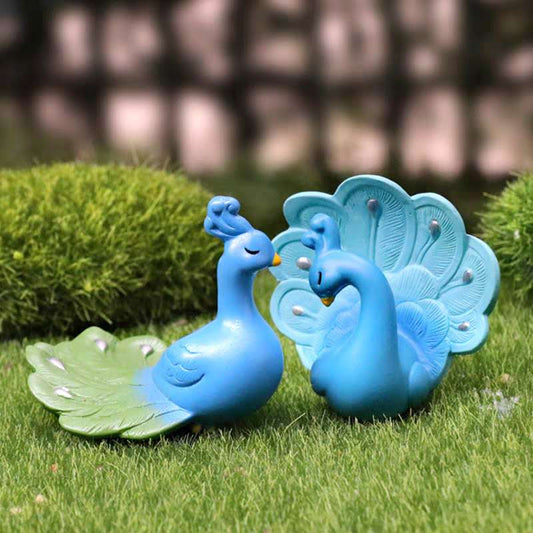 Fairy Garden Accessories Animals Peacocks