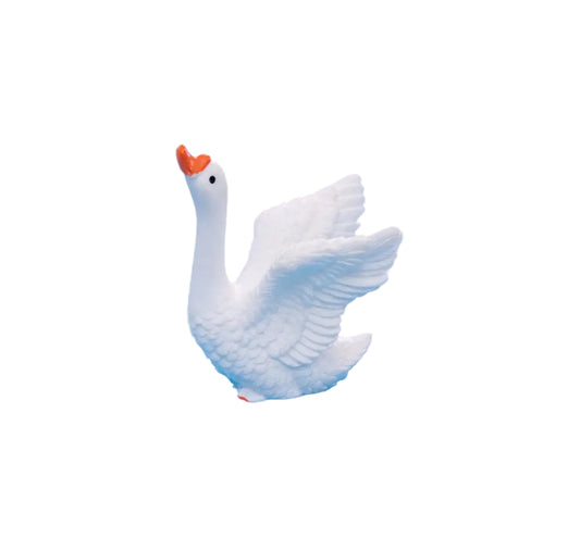 Swan Miniature Fairy Garden Animal Figurine – Resin Animal Decoration for Fairy Gardens