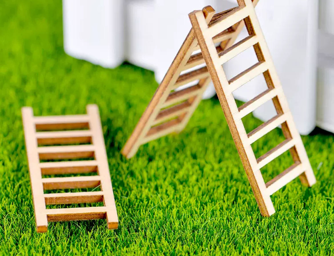 Fairy Garden Accessories Wooden Ladder