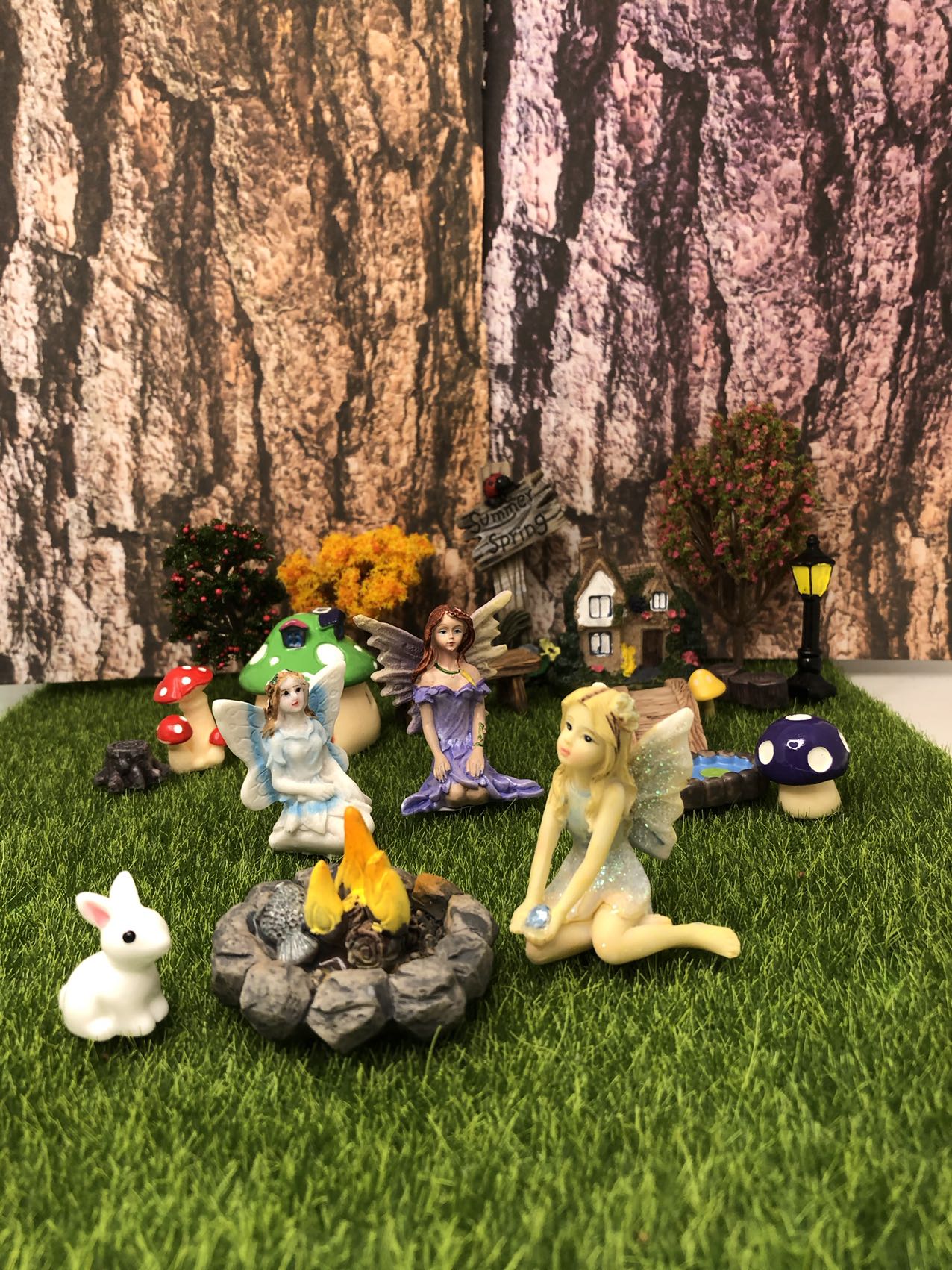 21Pcs Fairy Garden Accessories Kit Figurines Outdoor Home Decoration