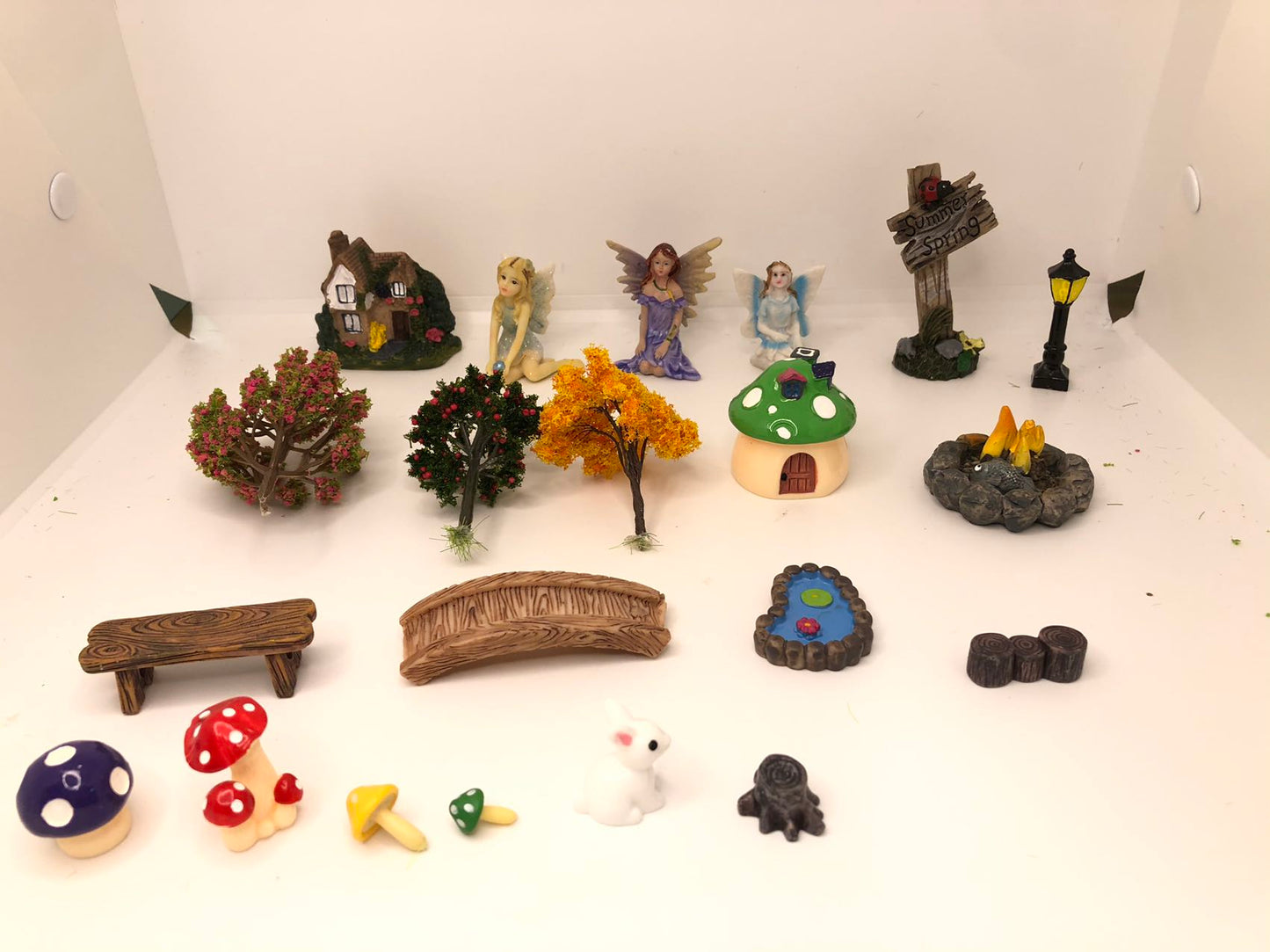 21Pcs Fairy Garden Accessories Kit Figurines Outdoor Home Decoration