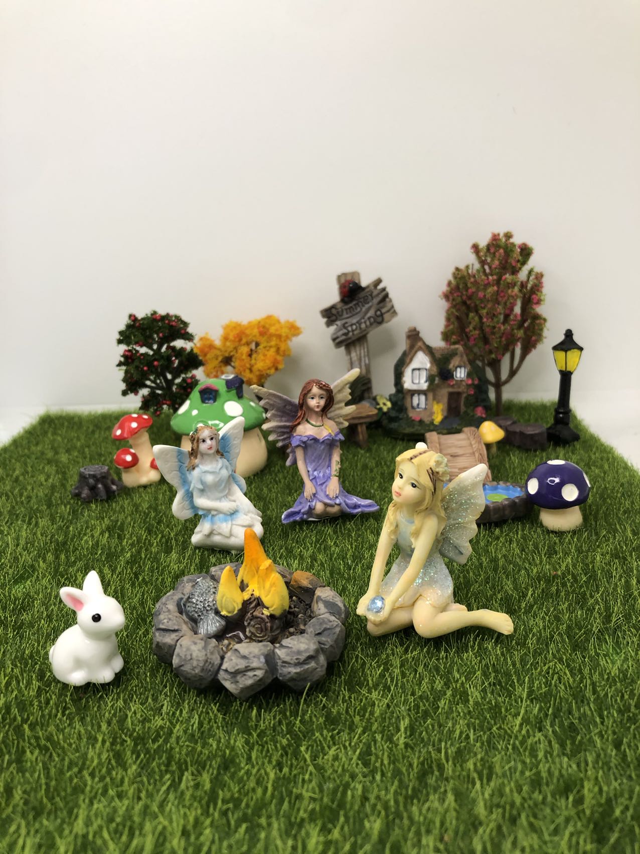21Pcs Fairy Garden Accessories Kit Figurines Outdoor Home Decoration