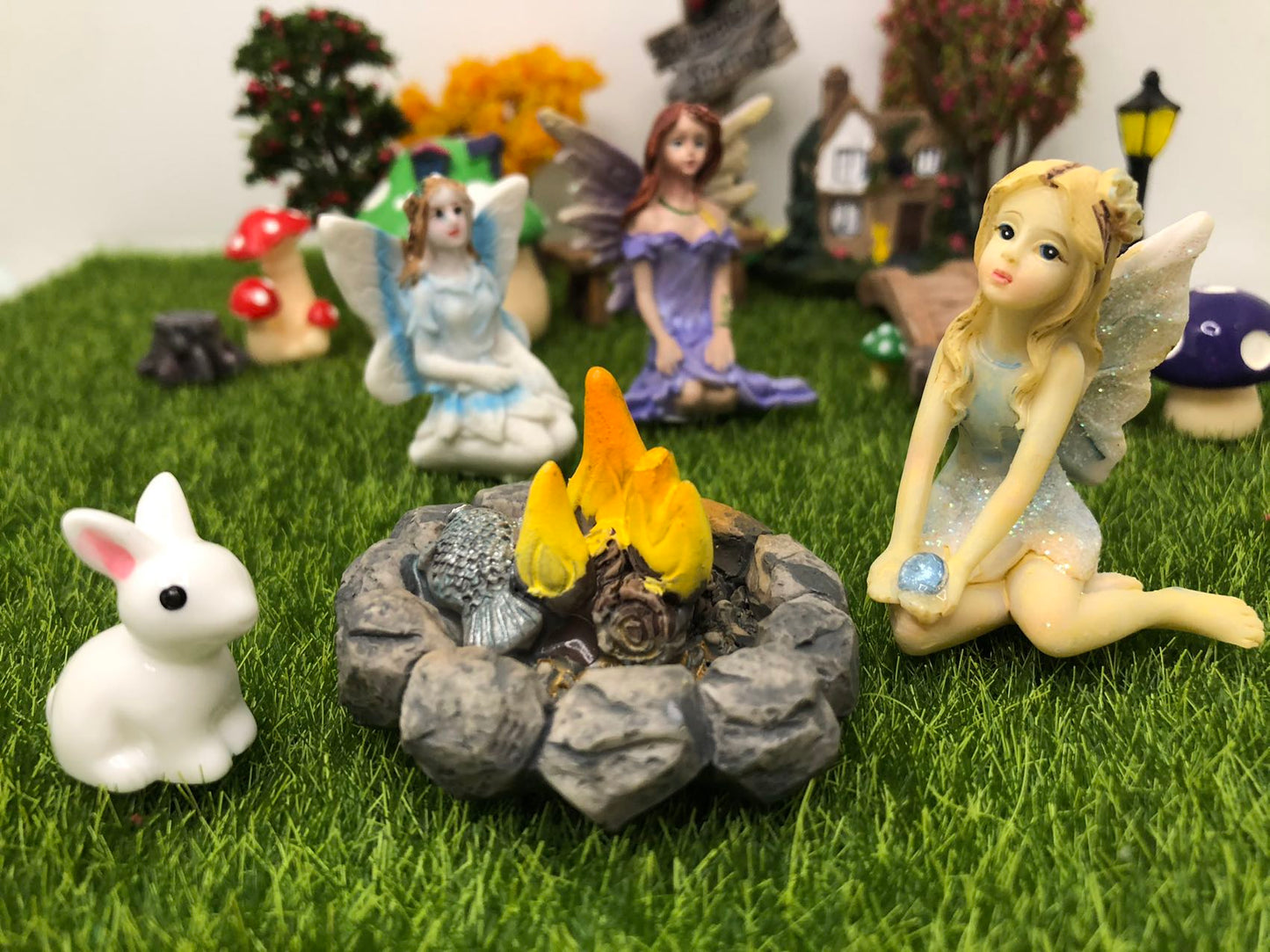 21Pcs Fairy Garden Accessories Kit Figurines Outdoor Home Decoration
