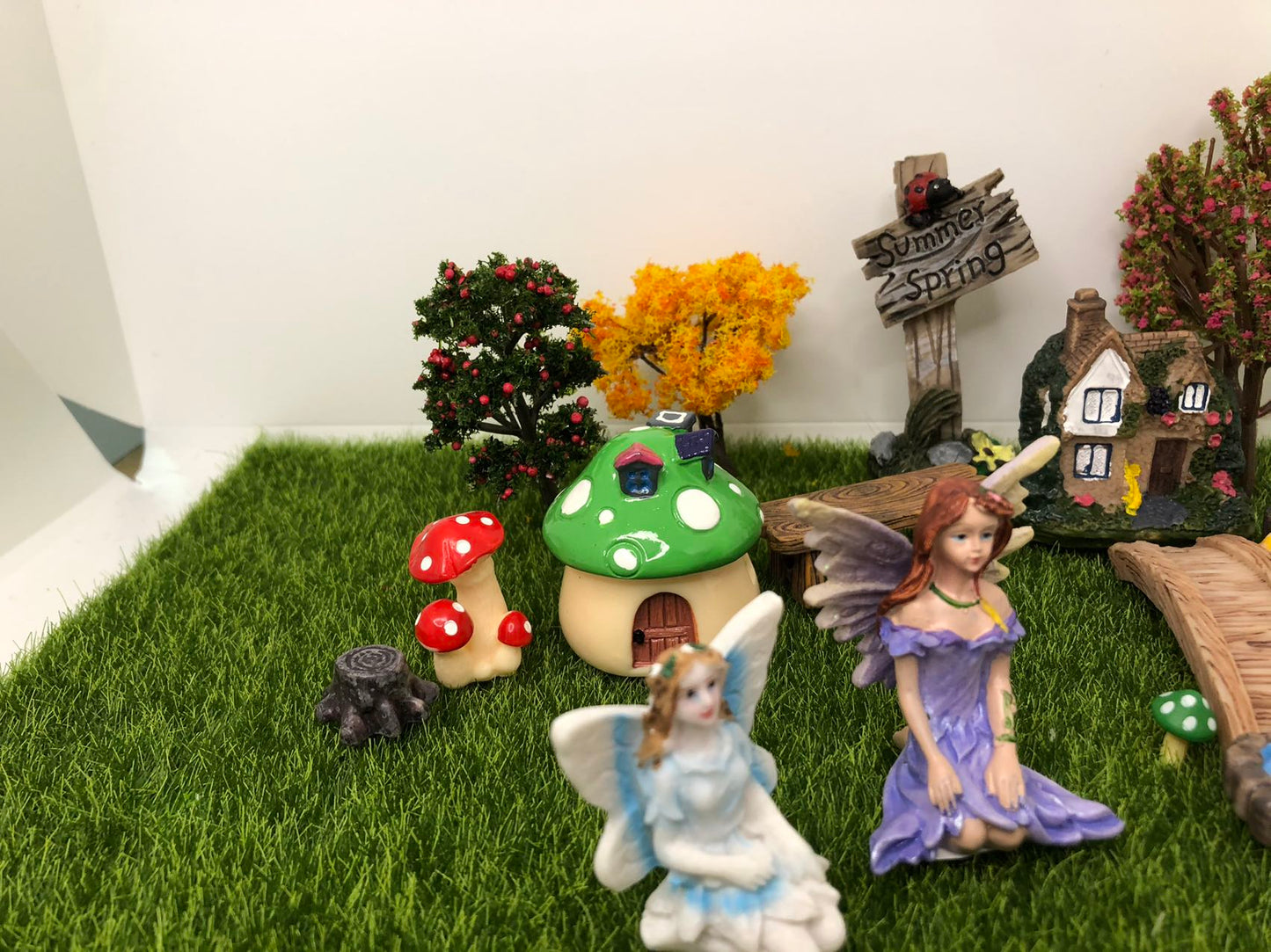 21Pcs Fairy Garden Accessories Kit Figurines Outdoor Home Decoration