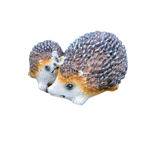 Hedgehog Miniature Fairy Garden Animal Figurine – Resin Animal Decoration for Fairy Gardens