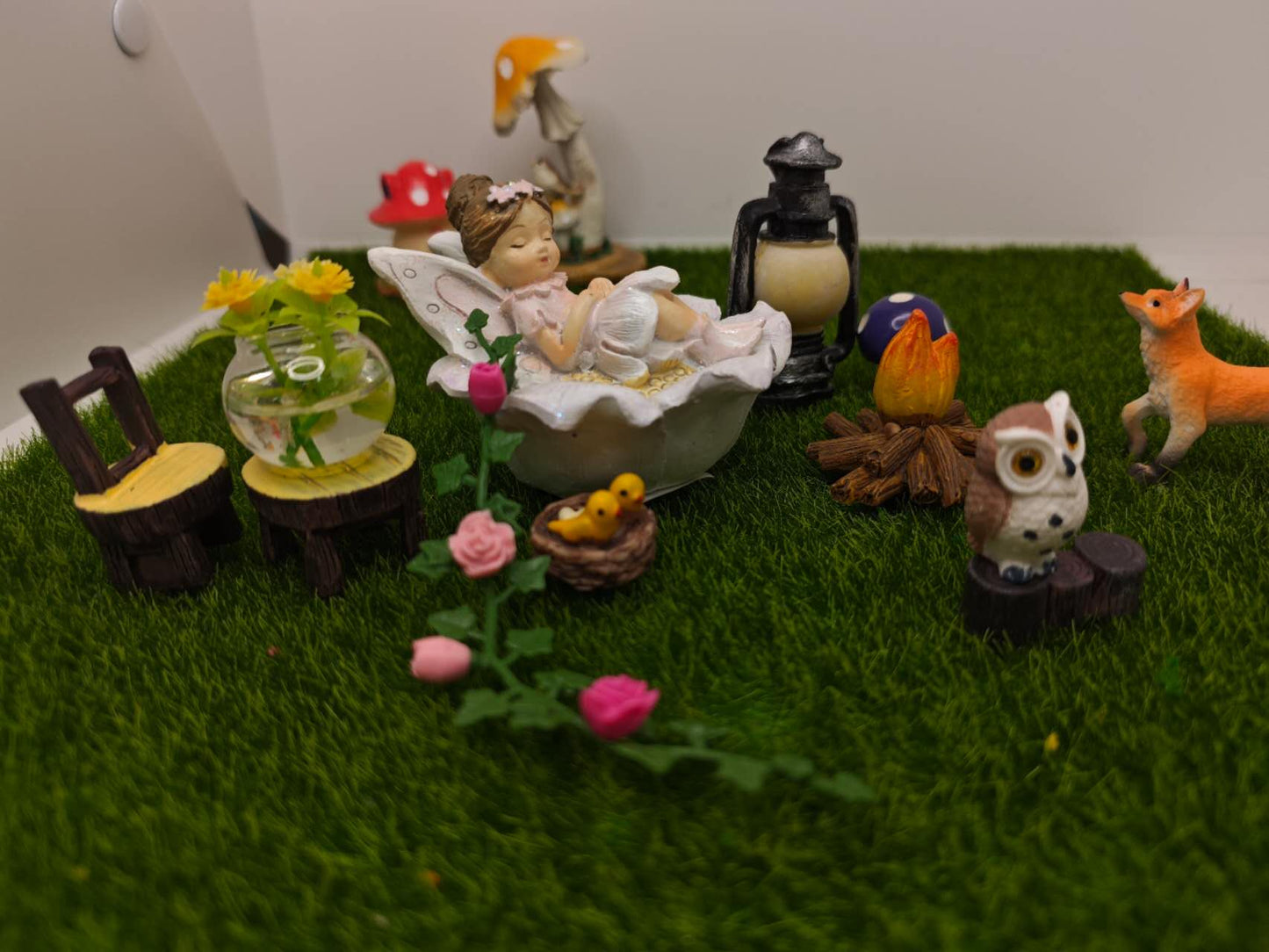 16Pcs Fairy Garden Kit Set Outdoor Indoor Decor