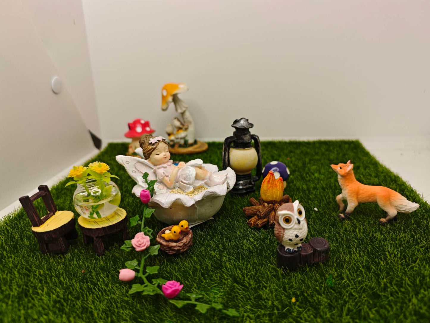 16Pcs Fairy Garden Kit Set Outdoor Indoor Decor