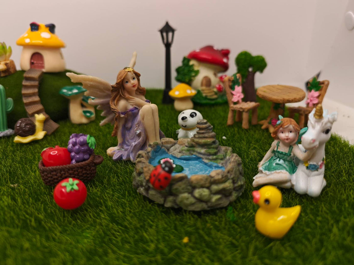 24Pcs Fairy Garden Kit Set Outdoor Decor Fairy Garden Accessories