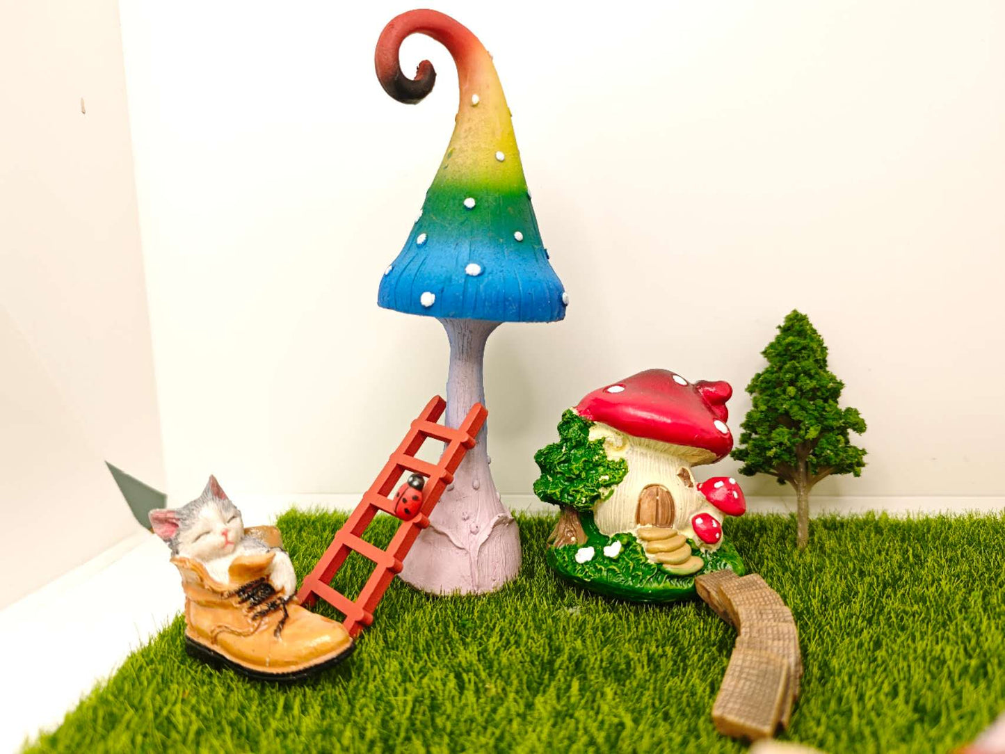 Fairy Garden Kit – 18 PCS Miniature Set with Fairy House, Mushroom, Trees, Unicorns & Fairies