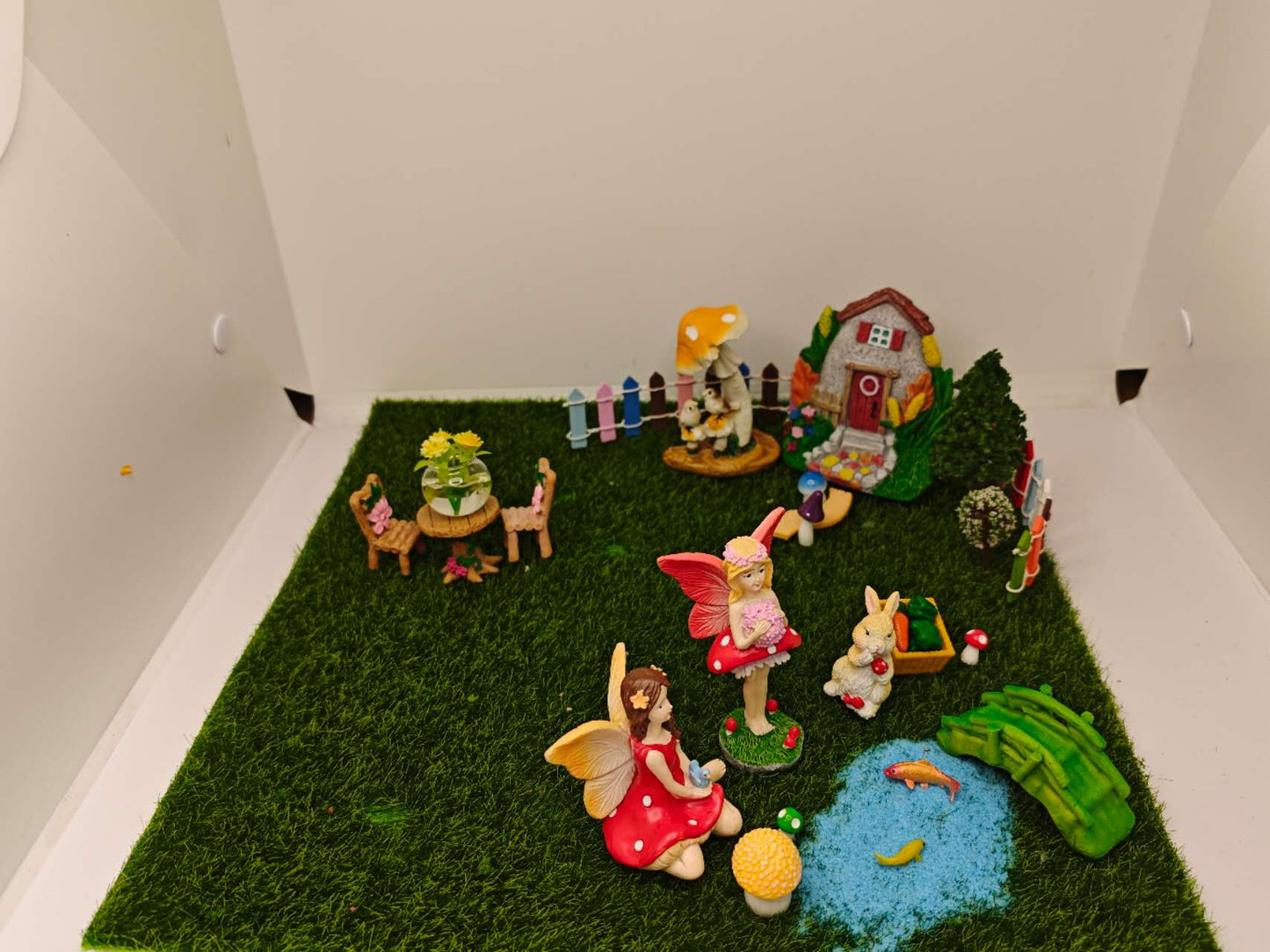Fairy Garden Kit – 26PCS Miniature Set with Fairy Door, Mushroom, Trees, Fairies