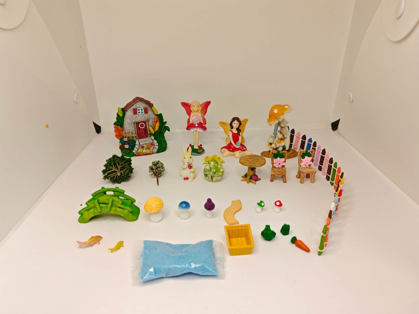 Fairy Garden Kit – 26PCS Miniature Set with Fairy Door, Mushroom, Trees, Fairies