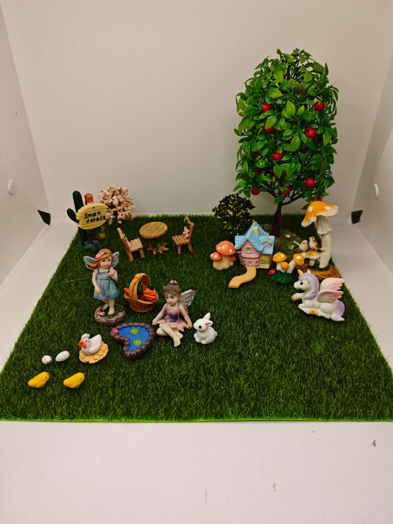 26Pcs Fairy Garden Accessories Kit Decoration Easter Decor Gift Bunny Eggs Chick