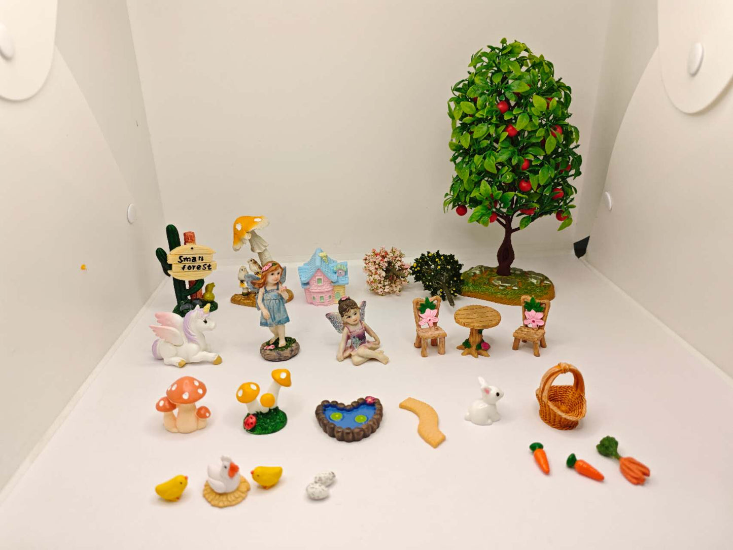26Pcs Fairy Garden Accessories Kit Decoration Easter Decor Gift Bunny Eggs Chick