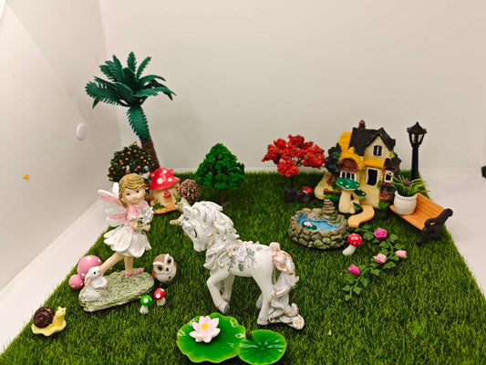 29Pcs Fairy Garden Accessories Kit Fairy Garden Decoration Fairies Unicorn