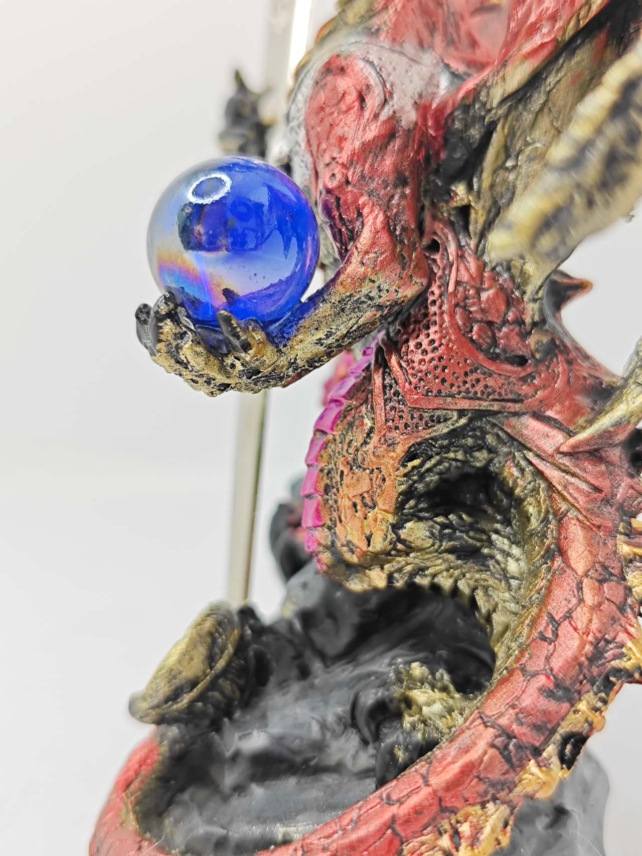 Fantasy Dragon with Sword Dragon Figure Statue Home Office Decor indoor outdoor
