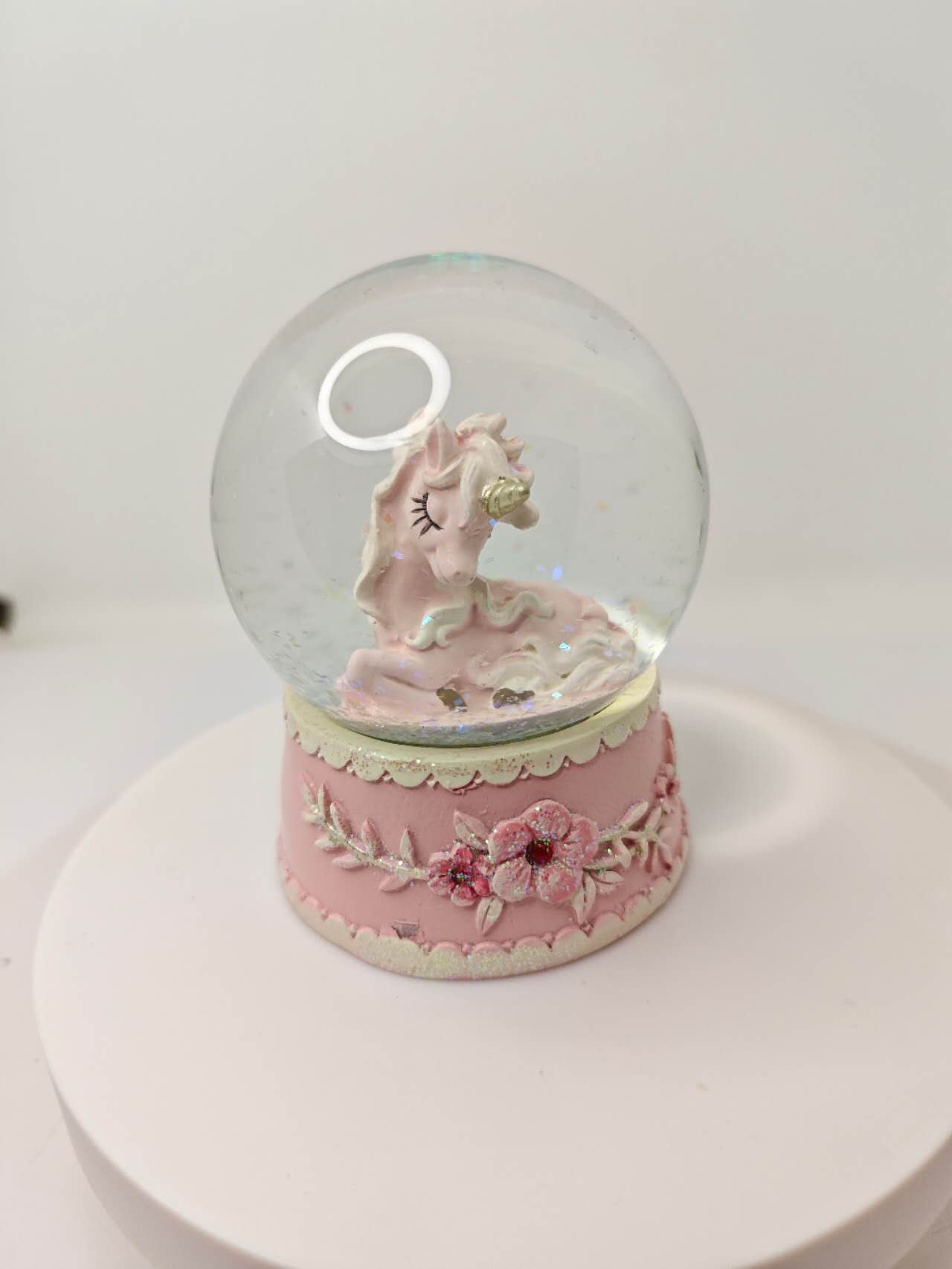 Unicorn Globe – Pink Base Fantasy Crystal Ball Desktop Decor Gift