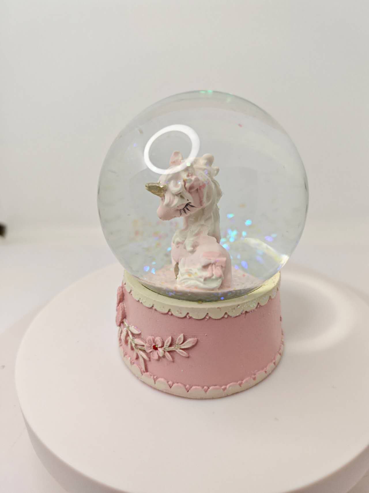 Unicorn Globe – Pink Base Fantasy Crystal Ball Desktop Decor Gift