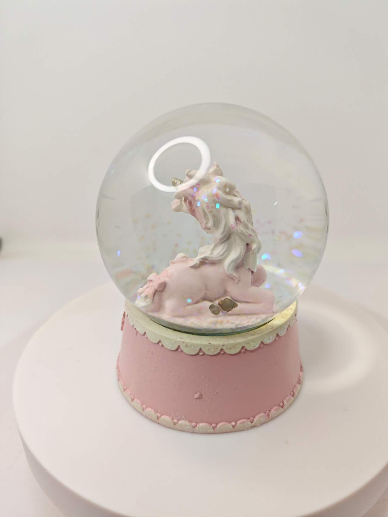 Unicorn Globe – Pink Base Fantasy Crystal Ball Desktop Decor Gift