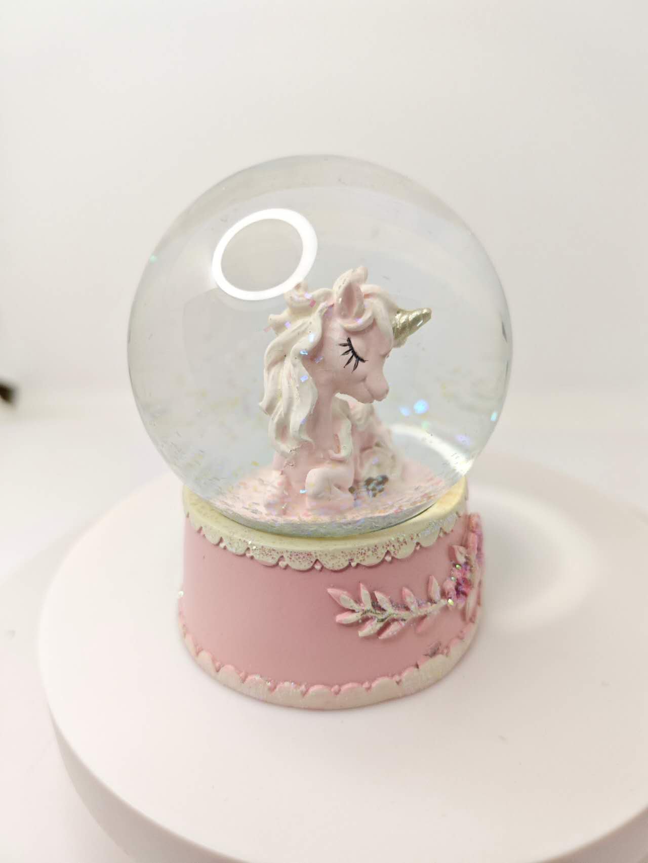 Unicorn Globe – Pink Base Fantasy Crystal Ball Desktop Decor Gift