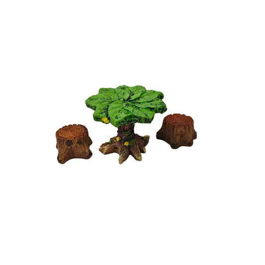 Tree table and chairs fairy garden accessories