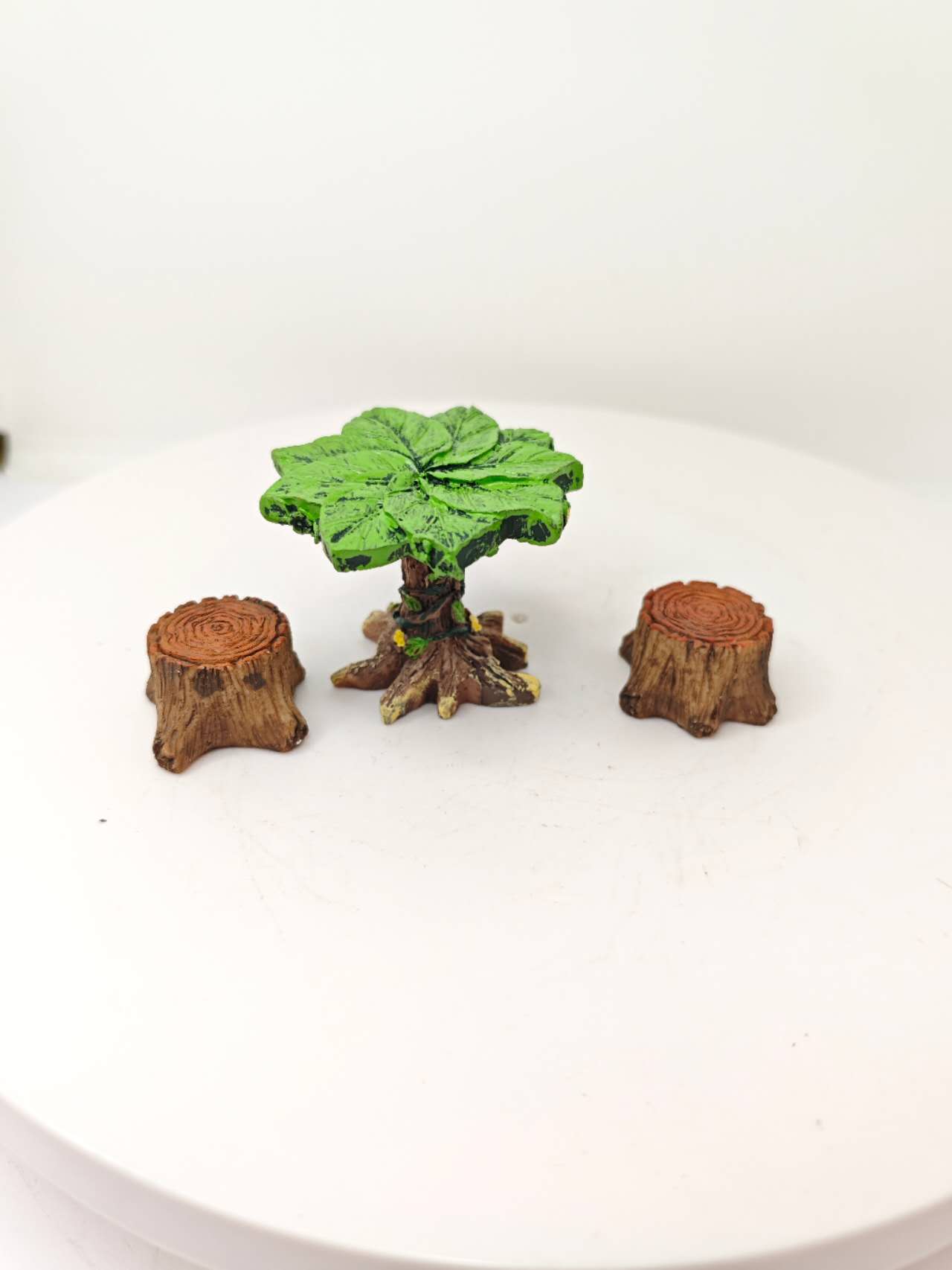 3Pcs tree table and chairs fairy garden accessories decor