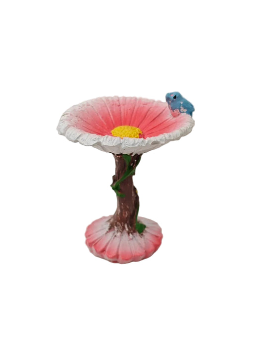 Flower bird bath fairy garden accessories fairy garden decor