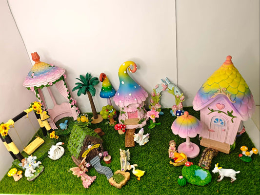 Deluxe Fairy Garden Luxury Set (38 Pcs) – Complete Enchanted Fairy Village
