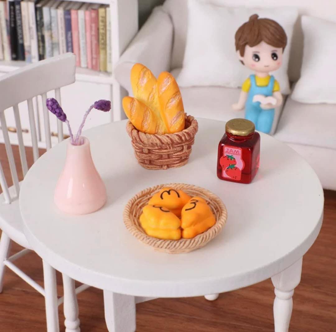 Fairy Garden Accessories bread with jam basket