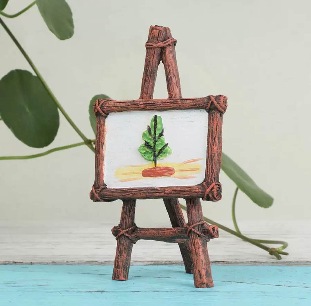 Fairy Garden Accessories Painting set table chair easel