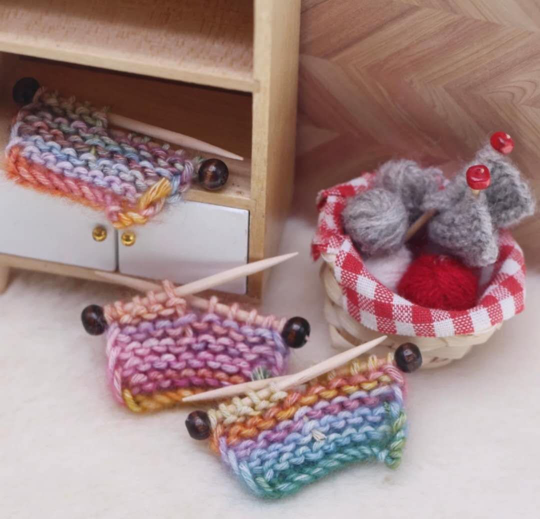 Fairy Garden Accessories Knitting set