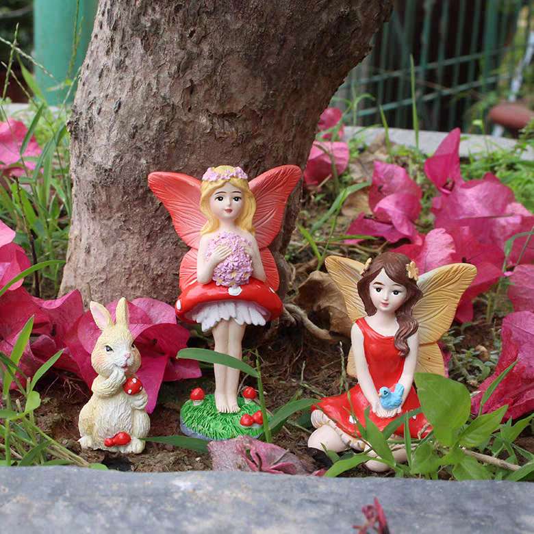 3PCS Fairy Garden Kit Figurines Fairies Birthday Gift Accessories