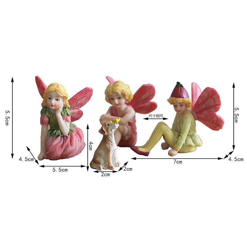 4pcs Fairy Garden Figurines Kits Fairies