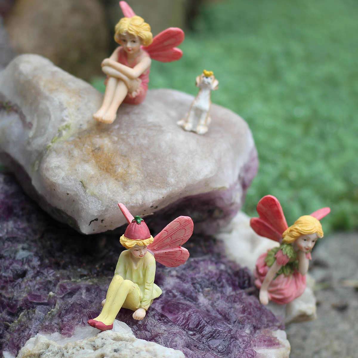 4pcs Fairy Garden Figurines Kits Fairies