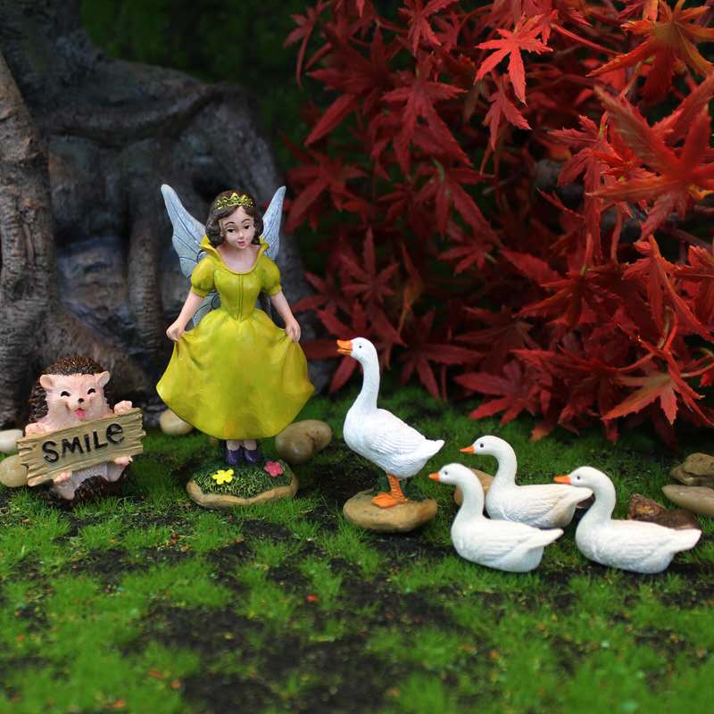 7pcs Fairy Garden kits Fairy and Ducks