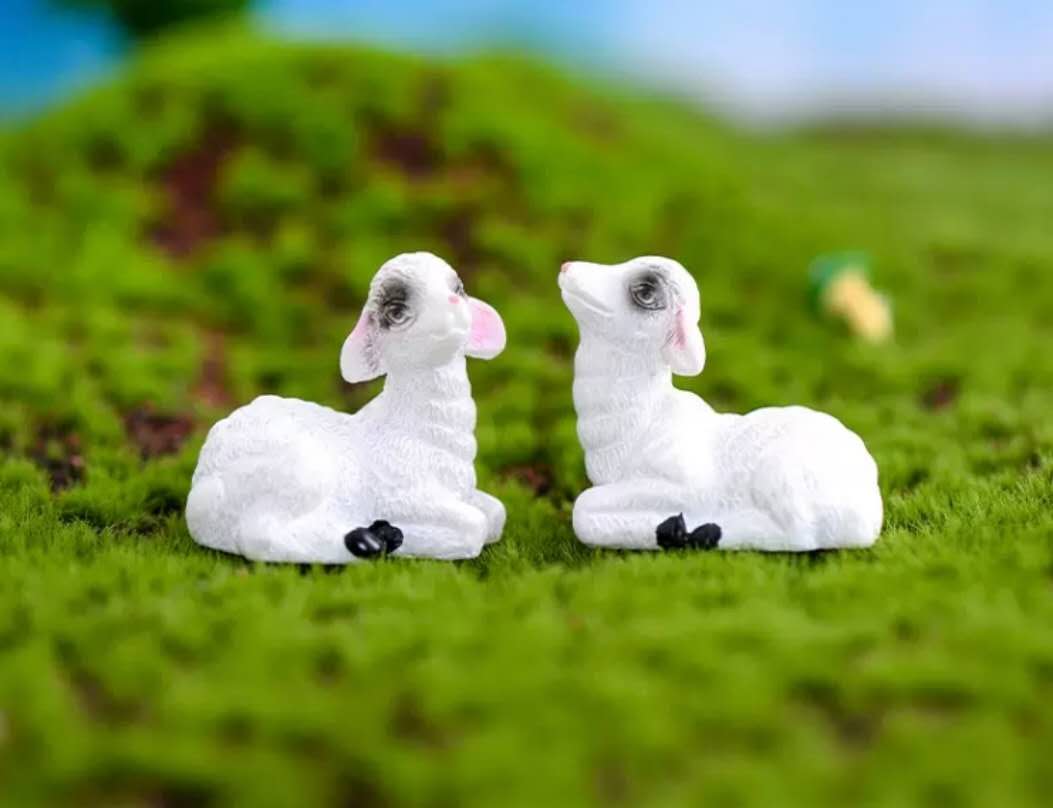 Fairy Garden Accessories Animals White Goat