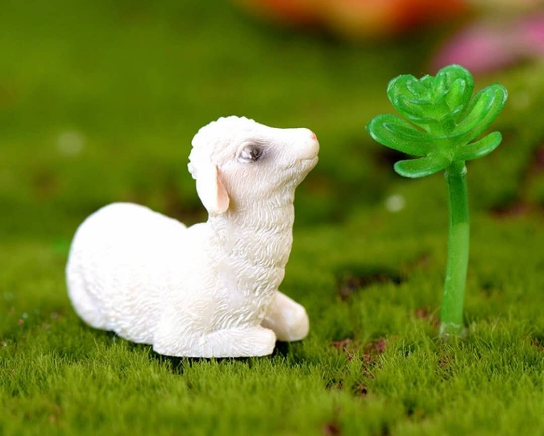 Fairy Garden Accessories Animals White Goat