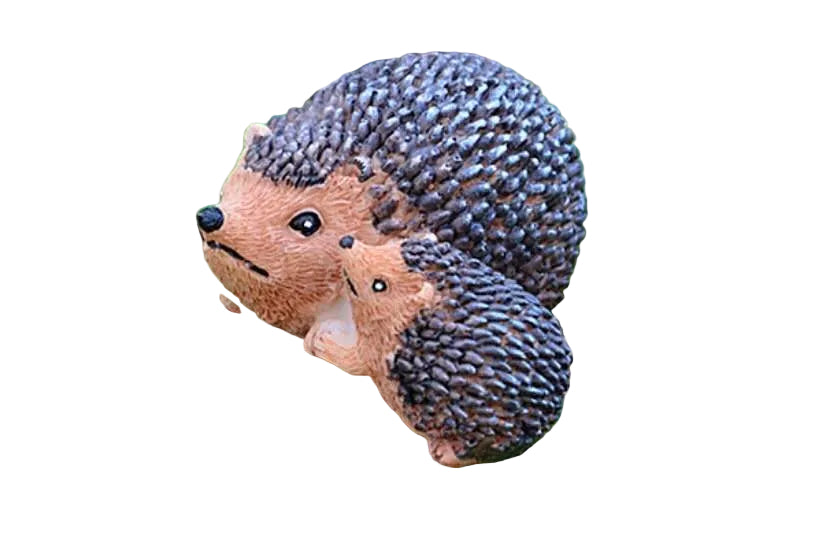 Hedgehog Miniature Fairy Garden Animal Figurine – Resin Animal Decoration for Fairy Gardens