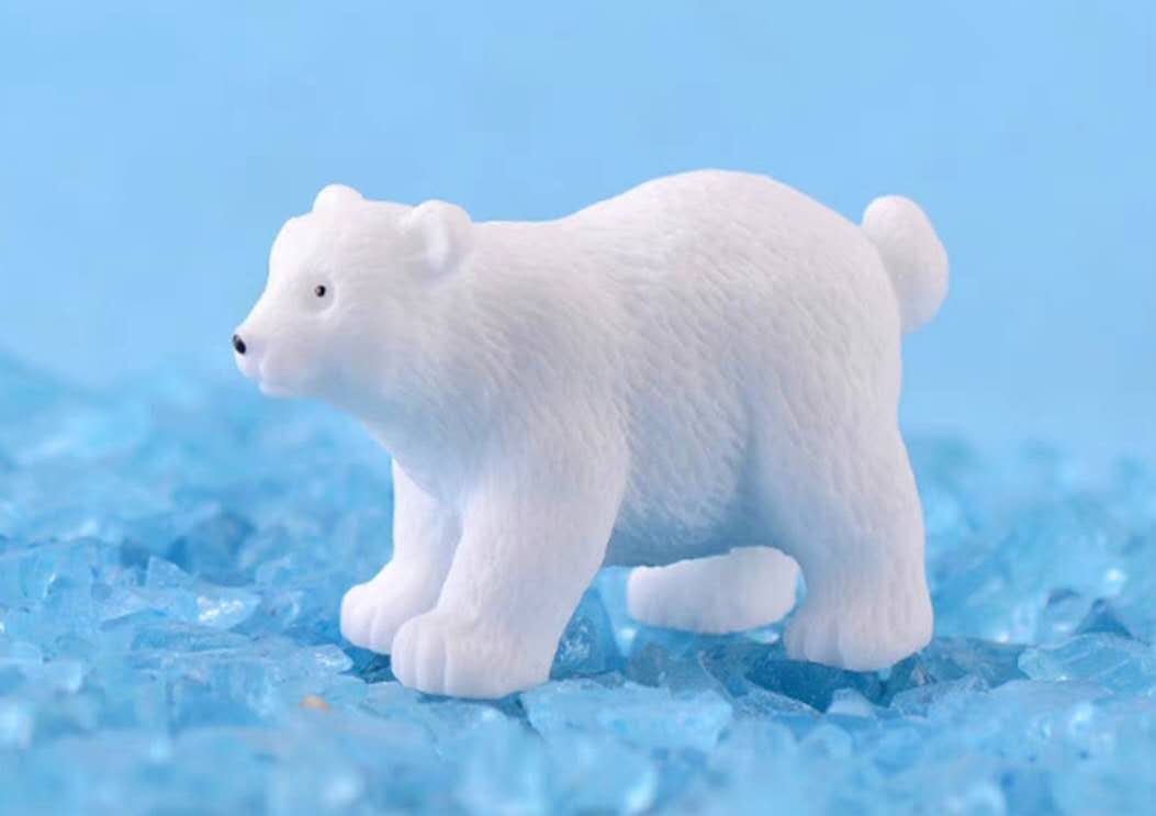 4PCS Fairy Garden Accessories Animals Polar Bears