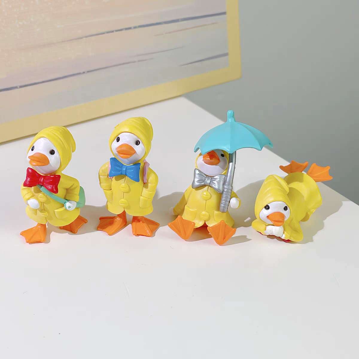 Fairy Garden Accessories Animals Raincoat Ducks