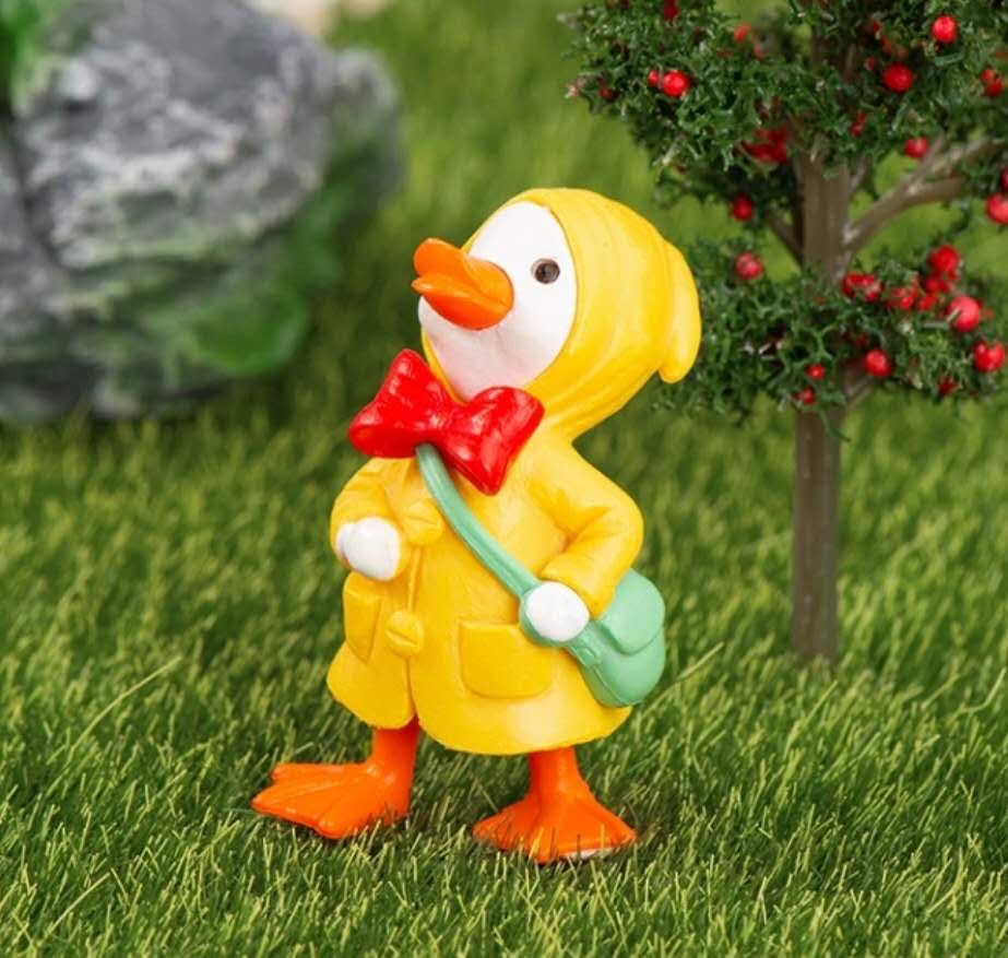 Fairy Garden Accessories Animals Raincoat Ducks