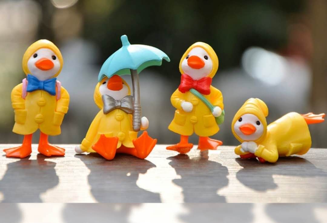 Fairy Garden Accessories Animals Raincoat Ducks