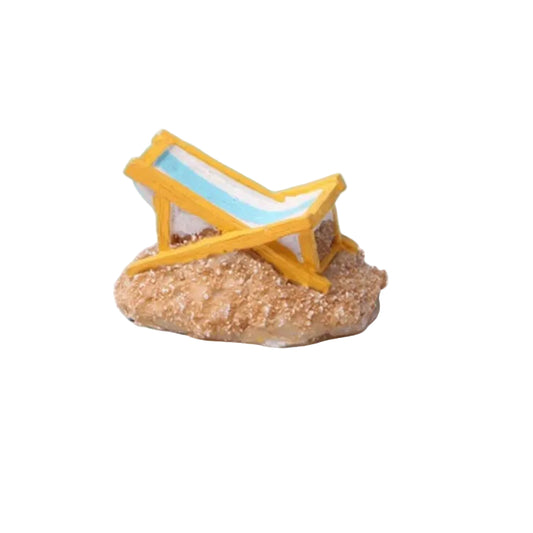 Beach Fold-up Chair Miniature Fairy Garden Accessory – Resin Decoration for Fairy Gardens & Miniature Displays