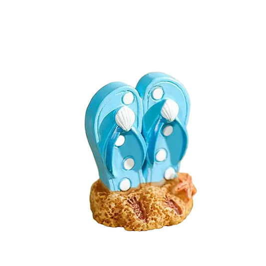 Beach Slipper Miniature Fairy Garden Accessory – Resin Decoration for Fairy Gardens & Miniature Displays