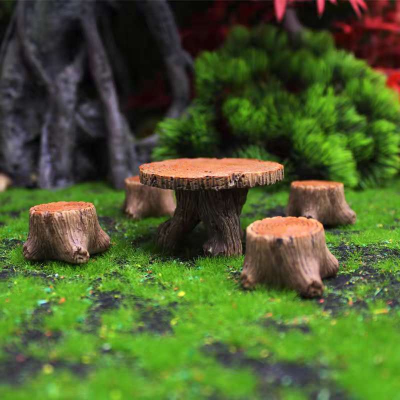 Fairy Garden Accessories Brown Table And Chairs