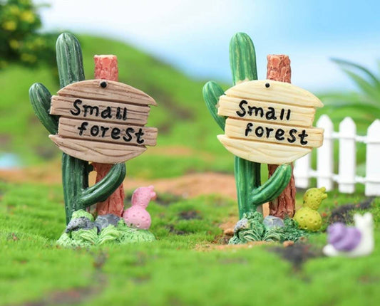 Fairy Garden Accessories Cactus Guideboard Road Sign